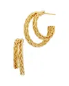 Savvy Cie 18k Plated Statement Earrings