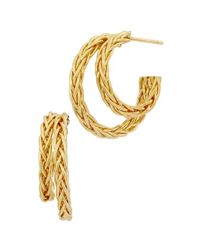 Savvy Cie 18k Plated Statement Earrings