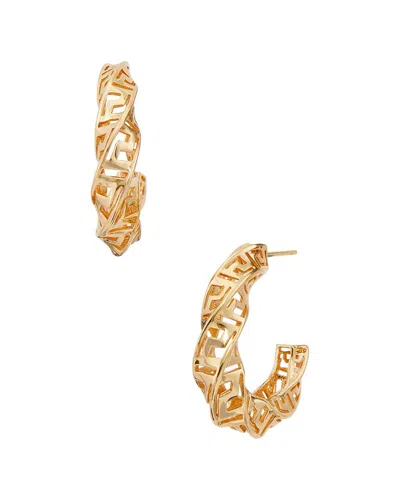 Savvy Cie 18k Plated Statement Hoops In Gold
