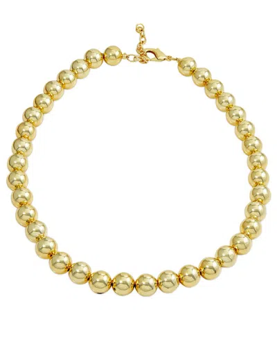 Savvy Cie 18k Plated Statement Necklace In Gold