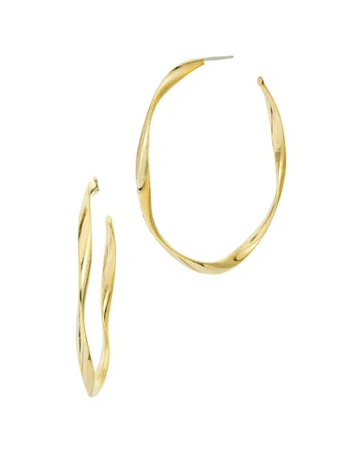 Savvy Cie 18k Plated Thin Hoops In Gold