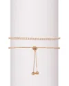 Savvy Cie 18k Rose Gold Vermeil Cz Adjustable Bracelet