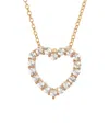 Savvy Cie 18k Rose Gold Vermeil Sapphire Heart Necklace