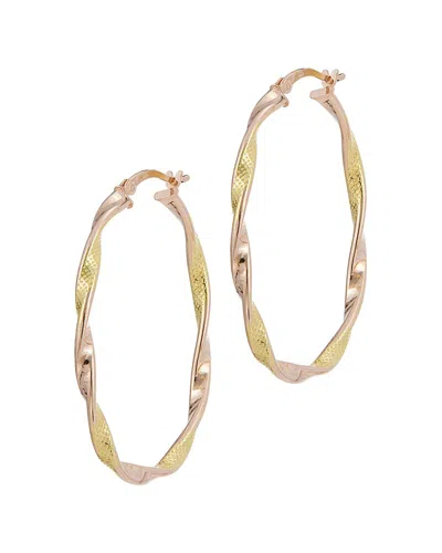 Savvy Cie 18k Tri-tone Vermeil Hoops In Gold