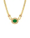 Savvy Cie 18k Vermeil Lab-created Emerald Necklace