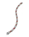 Savvy Cie Garnet And Diamond Bracelet 4.00gtw And 0.02tcw