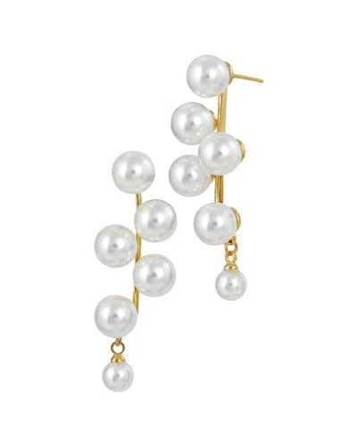 Savvy Cie Cascade Drop 6-8mm Pearl Earrings In Gold