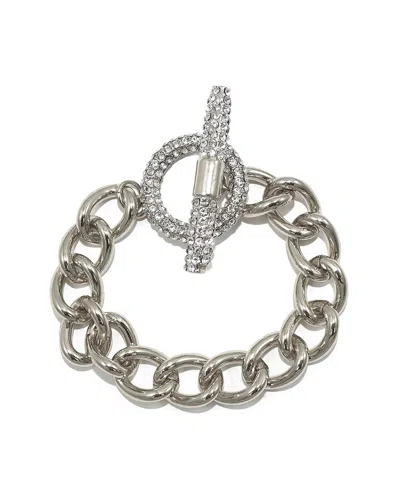 Savvy Cie Crystal Bracelet In Metallic