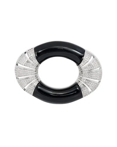 Savvy Cie Cz Pin Brooch In Black