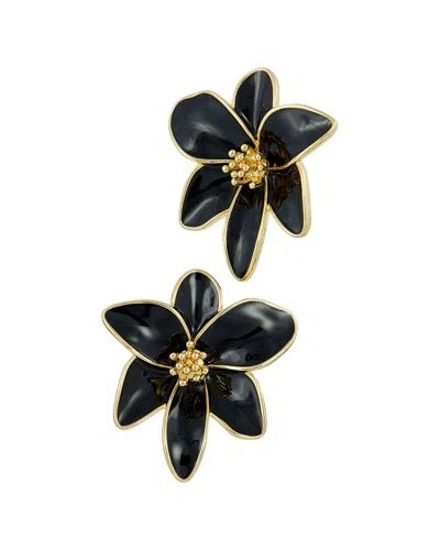Savvy Cie Cz Statement Earrings In Black
