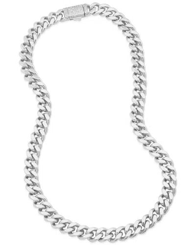 Savvy Cie Cz Statement Necklace In Metallic