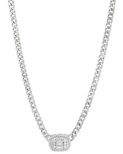 Savvy Cie Cz Station Necklace In Yellow