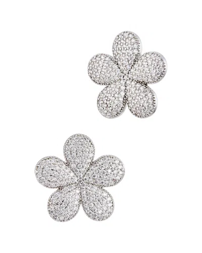 Savvy Cie Cz Stud Earrings In Metallic