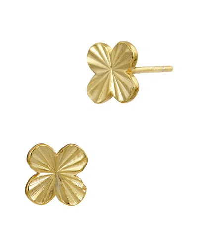 Savvy Cie Fluted Studs In Gold