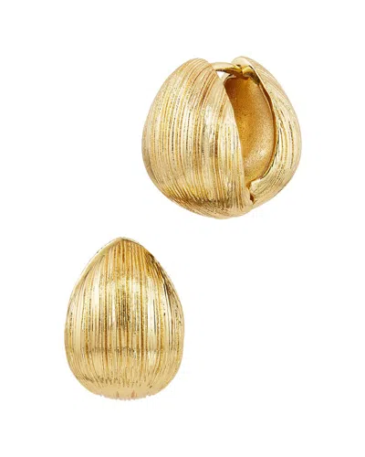 Savvy Cie Gold Plated Bronze Texture. Ball Huggie