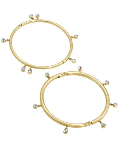 Savvy Cie Gold Plated Cz Bangle Bracelet