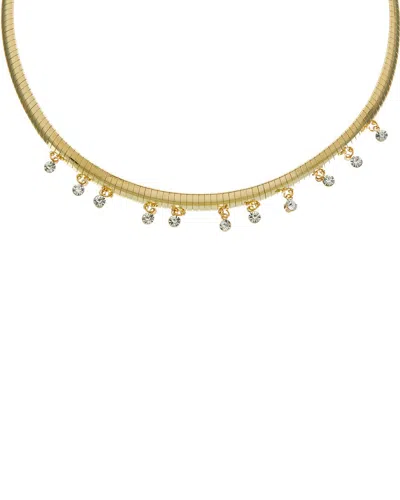 Savvy Cie Gold Plated Cz Omega Necklace