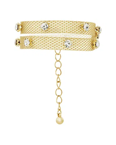 Savvy Cie Gold Plated Cz Wrap Bracelet