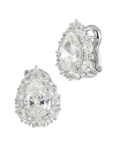 Savvy Cie Gorgeous Rhodium Plated Sterling Silver Studs. Eac In Metallic