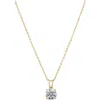 Savvy Cie Jewels 10k Gold Moissanite Solitaire Pendant Necklace