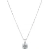 Savvy Cie Jewels 10k Gold Moissanite Solitaire Pendant Necklace In Silver