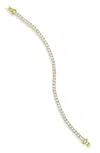 Savvy Cie Jewels 14k Gold Plated Cubic Zirconia Tennis Bracelet In Gold