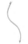 Savvy Cie Jewels 14k Gold Plated Cubic Zirconia Tennis Bracelet In Metallic