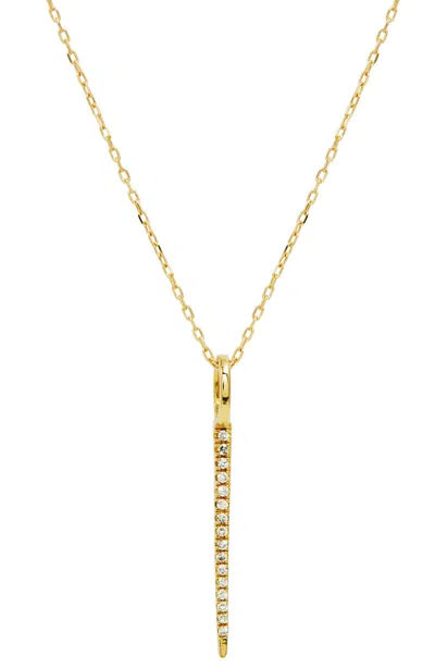 Savvy Cie Jewels 14kt Gold 0.03tcw Diamond Spike Necklace