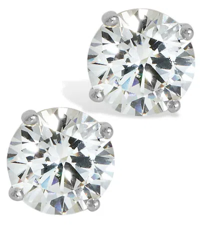Savvy Cie Jewels 14kt Post / Ss 7mm Swarovski Crystal Stud Earrings In Multi