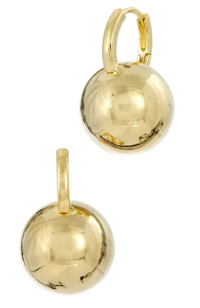 Savvy Cie Jewels Ball Drop Earrings In Yellow