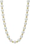 Savvy Cie Jewels 18k Gold Plated Beads And Pearls Necklace In Yellow