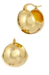 Savvy Cie Jewels 18k Gold Plated Bold Bucket Hoop Earrings