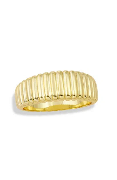Savvy Cie Jewels 18k Gold Plated Brass Ring In Multi