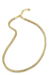 Savvy Cie Jewels 18k Gold Plated Cylindrical Smooth Necklace In Yellow