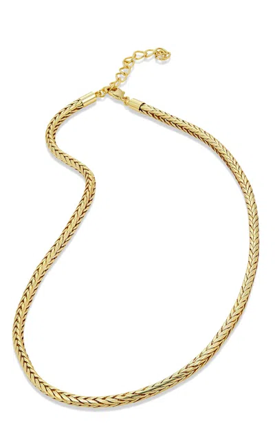Savvy Cie Jewels 18k Gold Plated Cylindrical Smooth Necklace In Yellow