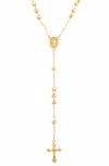 Savvy Cie Jewels 18k Gold Plated Diamond Cut Rosary In Yellow