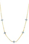 Savvy Cie Jewels 18k Gold Plated Flower Station Necklace