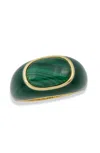 Savvy Cie Jewels 18k Gold Plated Green Enamel In Multi
