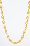 Savvy Cie Jewels 18k Gold Plated Gucci Link Necklace In Gold