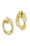 Savvy Cie Jewels 18k Gold Plated Light Weight Door Knocker Earrings In Yellow