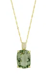 Savvy Cie Jewels 18k Gold Plated Over Sterling Silver 20mmx15mm Citrine 20.00gtw Pendant With Chain