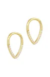 Savvy Cie Jewels 18k Gold Plated Over Sterling Silver Helix Earrings In Yellow