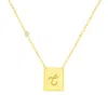Savvy Cie Jewels 18k Gold Plated Over Sterling Silver Necklace With Cz In Gold