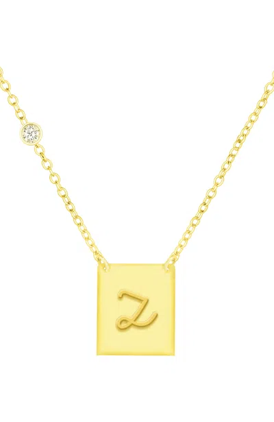 Savvy Cie Jewels 18k Gold Plated Over Sterling Silver Necklace With Cz In Multi
