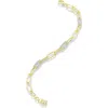 Savvy Cie Jewels 18k Gold Textured Paper Clip Link Bracelet In Yellow