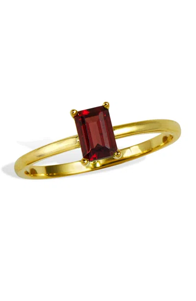 Savvy Cie Jewels 18k Gold Vemeil Birthstone Ring In Yellow