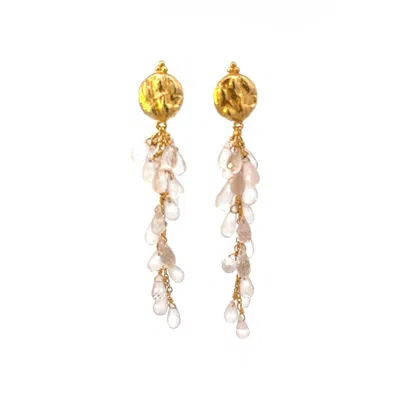 Savvy Cie Jewels 18k Gold Vermeil Faceted Crystal Earrings In Multi