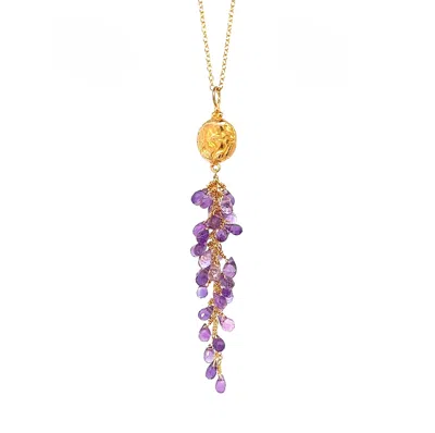 Savvy Cie Jewels 18k Gold Vermeil Faceted Green Amethyst Pendant Necklace In Multi