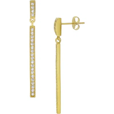 Savvy Cie Jewels 18k Gold Vermeil Linear Cz Drop Earrings