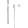 Savvy Cie Jewels 18k Gold Vermeil Linear Cz Drop Earrings In Metallic